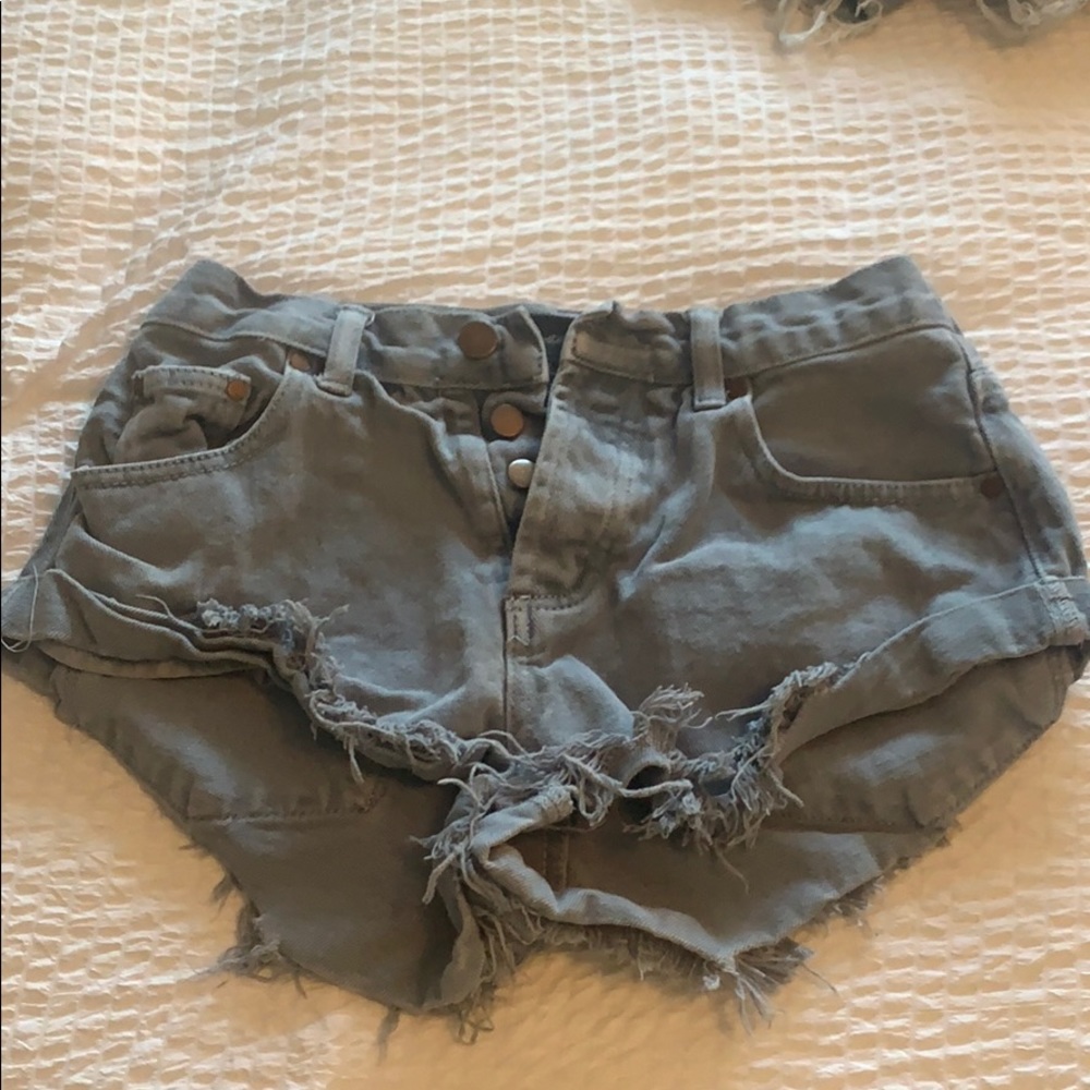 One Teaspoon Dupe Jean Shorts